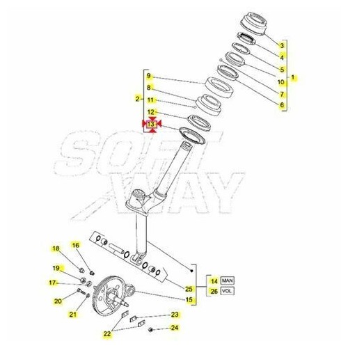 Parapolvere forcella Piaggio Ape Car...