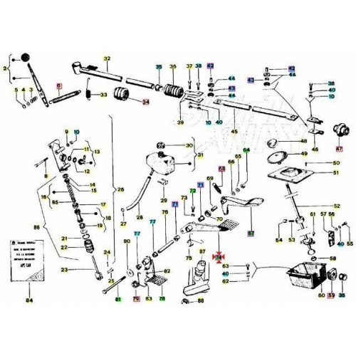 Pedale freno Piaggio Ape CAR P2  P3...