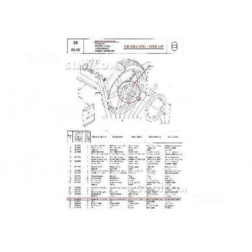 Portadisco anteriore rosso per Gilera...