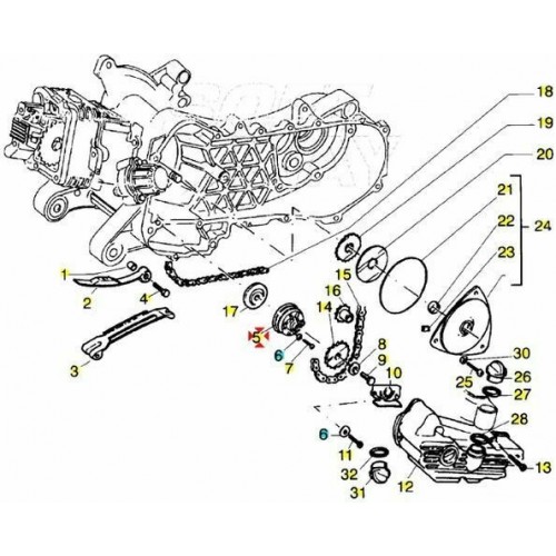 Pompa olio Piaggio Liberty - Sfera -...