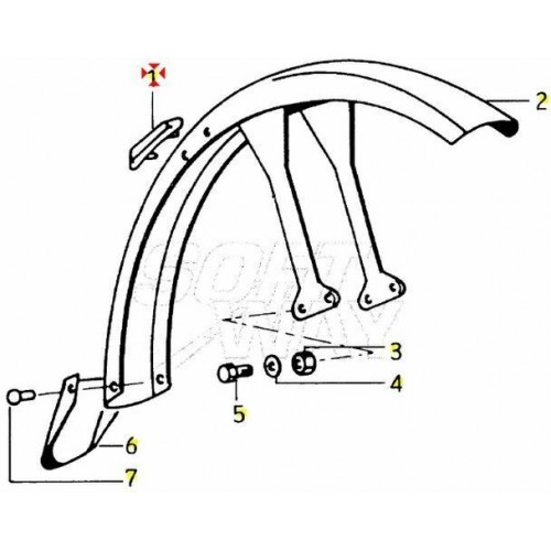 Protezione parafango anteriore Ciao