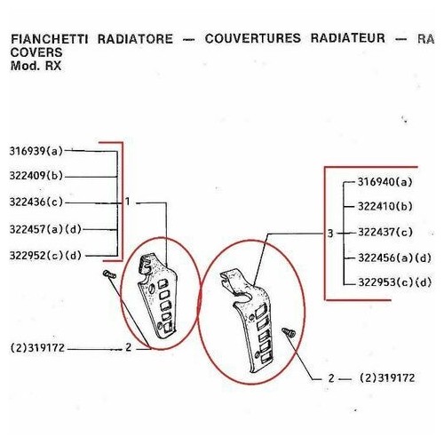 Fianchetti radiatore Gilera RX...