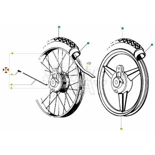 Ruota anteriore Piaggio Grillo 1.50 x...