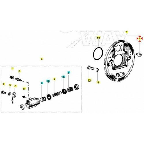 Eccentrico ganasce freno Piaggio Cosa...