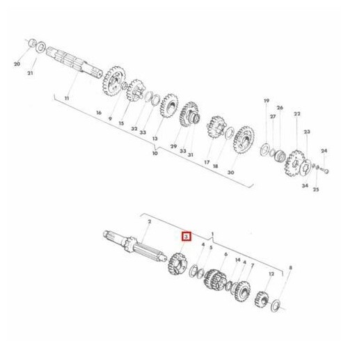 Ingranaggio 6 marcia A. P. Cagiva...