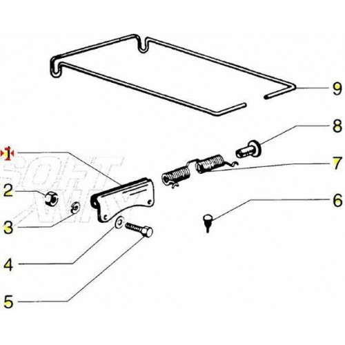 Supporto molla portapacchi Piaggio...