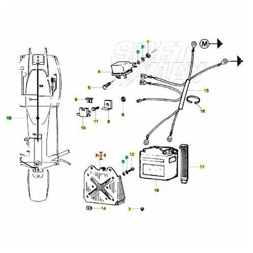 Scatola portabatteria Piaggio Vespa...