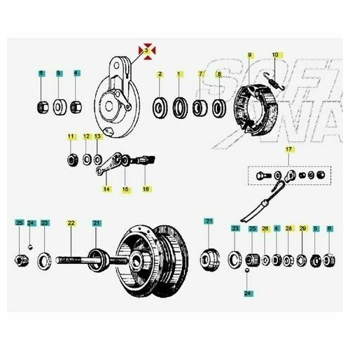Piatto portaceppi anteriore Piaggio...