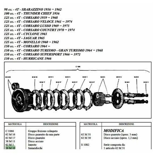 Piatto spingidisco Moto Morini 98 -...