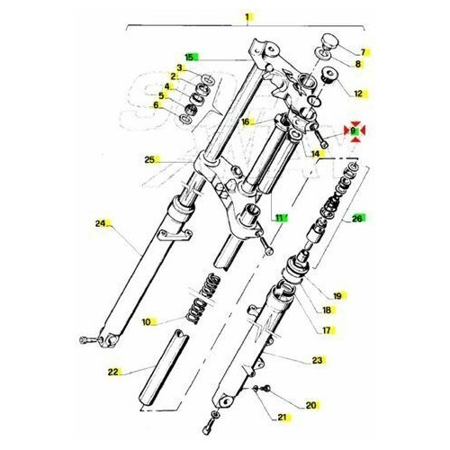 Piastra superiore forcella Aprilia RS...