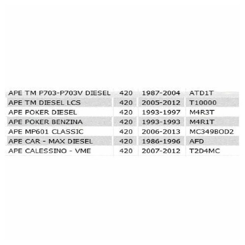 Perno satelliti Ape Mp Car Tm Poker