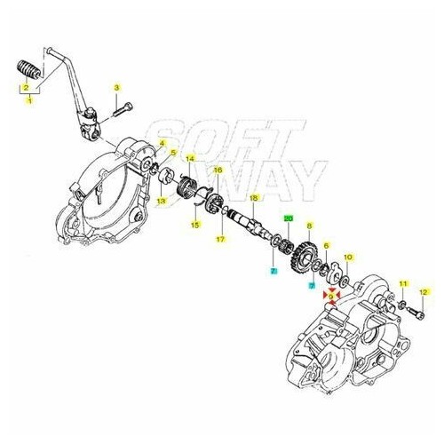 Piastra albero avviamento moto Gilera...