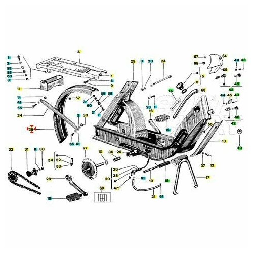 Parafango posteriore Piaggio Ciao PX