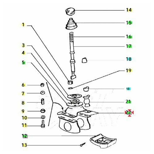Scatola comando cambio Piaggio Ape Car