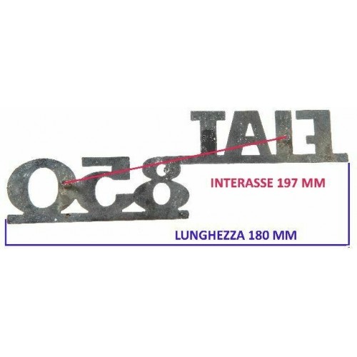 Scritta Emblema Targhetta auto Fiat 850