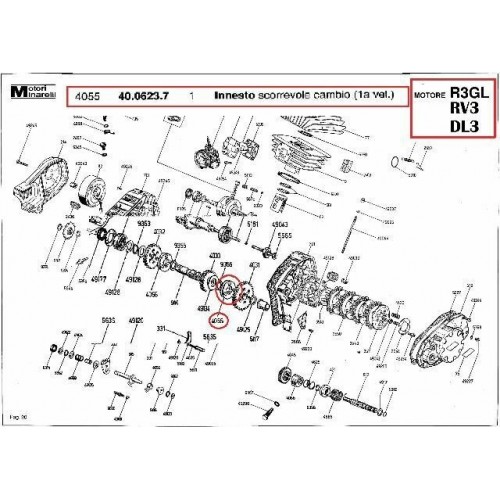Scorrevole 1 marcia per Minarelli RV3...