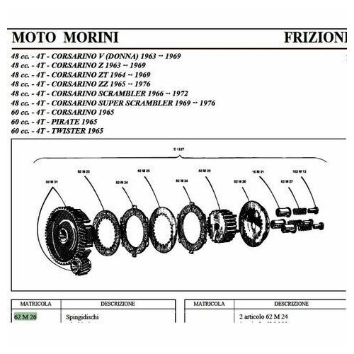 Piatto Spingidisco Moto Morini...