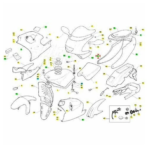 Coppia carene posteriori Aprilia RS...