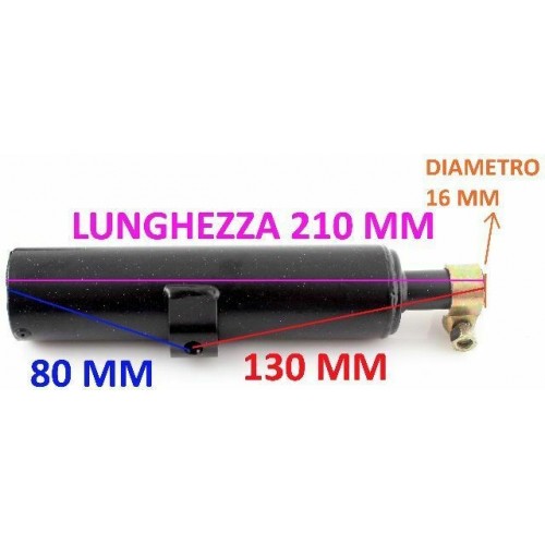 Silenziatore marmitta con diametro da 16