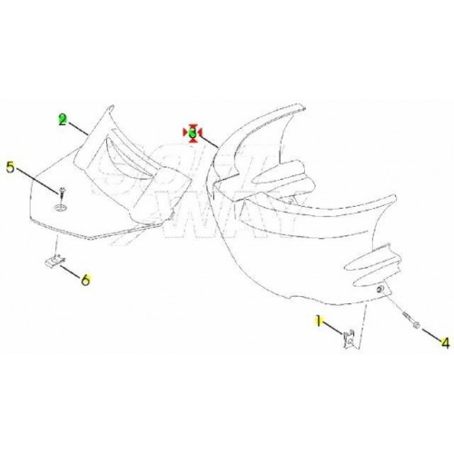 Coperchio sottosella Aprilia Sonic e...
