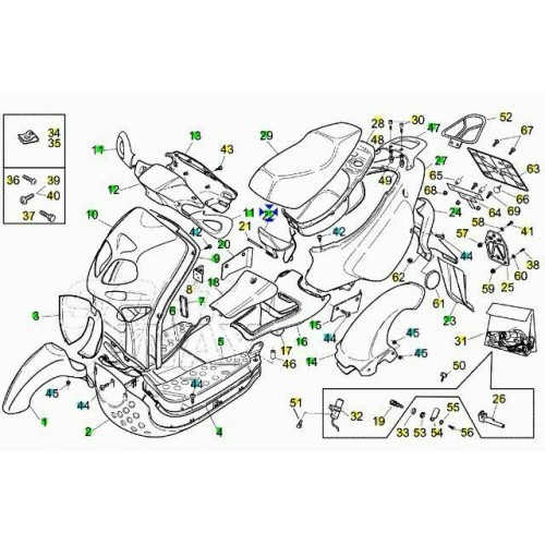 Cerniera reggisella per Aprilia Rally...