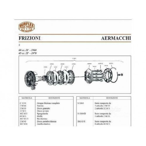 Spingidisco frizione Aermacchi e...