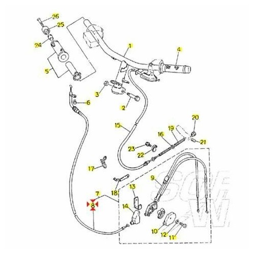 Corda gas Yamaha CR Z 50 MBK CR Z...