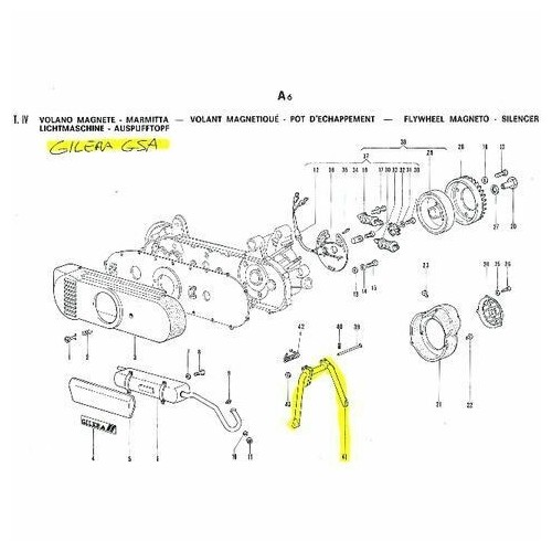 Cavalletto centrale Gilera GSA 221640...