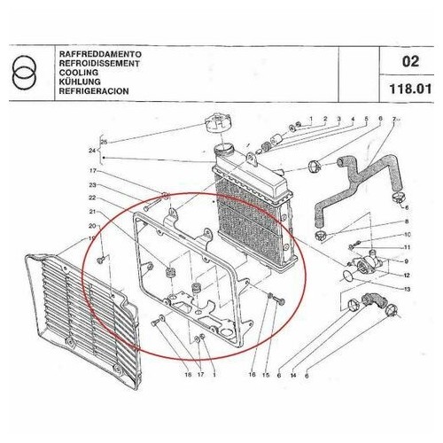 Telaietto radiatore Gilera ER 125 e...