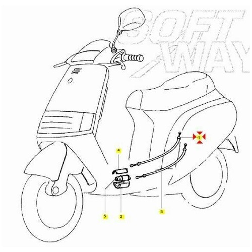 Corda gas Piaggio Skipper 125 e 150...