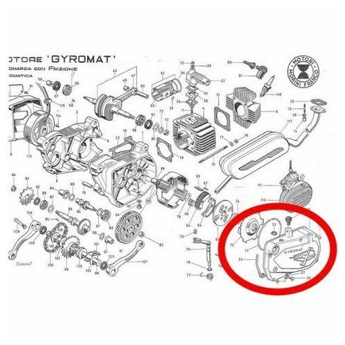 Carter destro Franco Morini Gyromat...