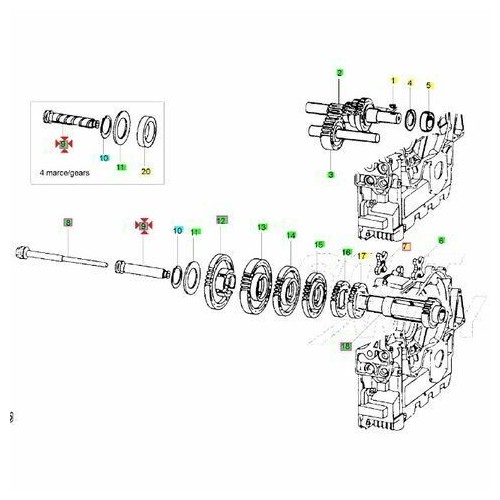 Stelo comando marce Piaggio Car e TM...