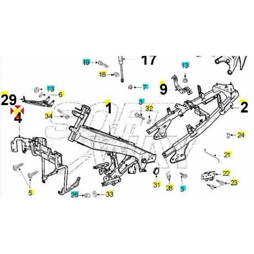 Supporto telaietto Peugeot Jet Force...