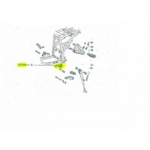 Supporto sinistro piastra pedana  327099