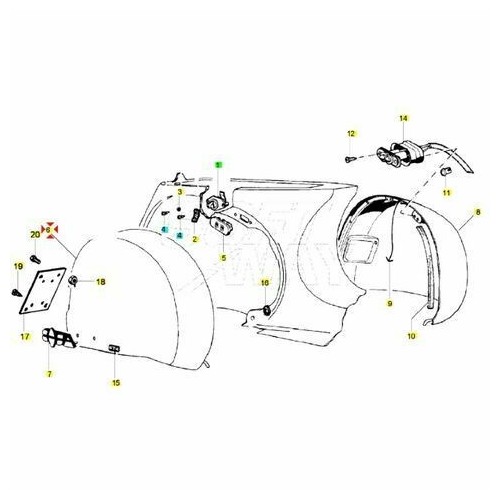 Cofano destro Piaggio Vespa Cosa 1 CL...