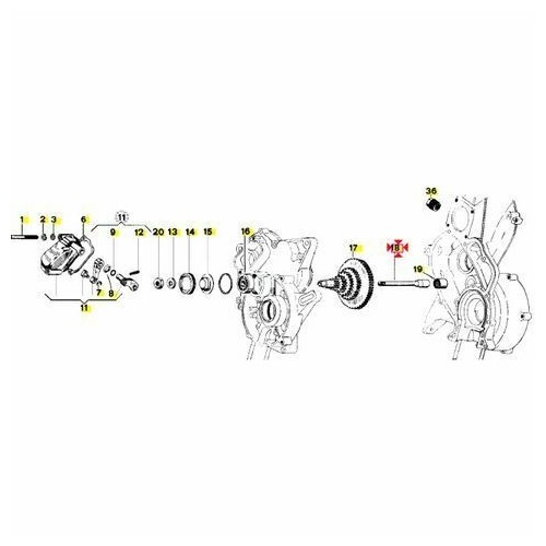 Stelo per ingranaggio Piaggio Ape MP...