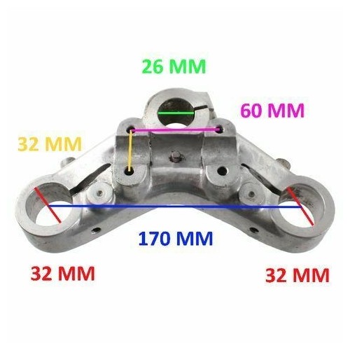 Staffa superiore sterzo per steli da 32