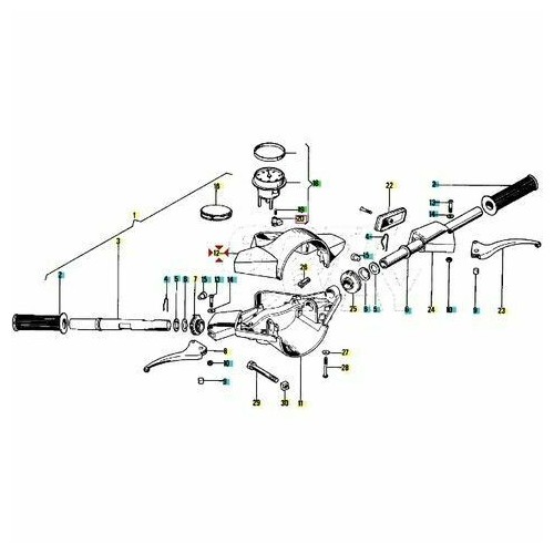 Coprimanubrio superiore Piaggio Vespa...