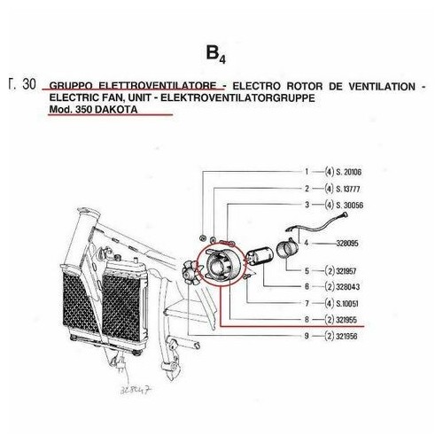 Supporto elettroventola Gilera Dakota...