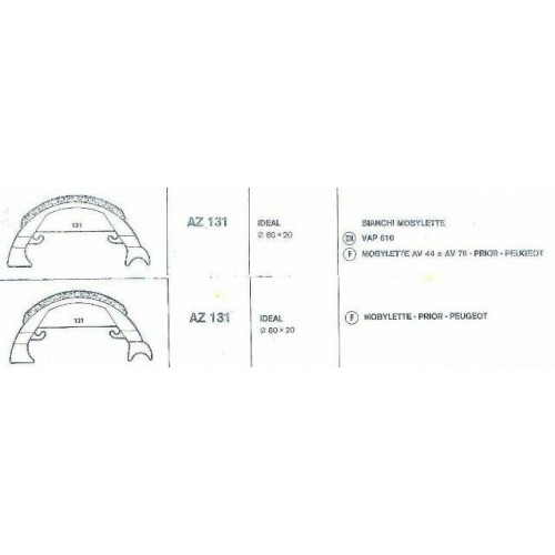 Ceppi freno Forma Mobylette