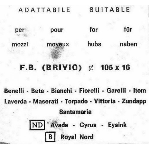 Ceppi freno forma AZ 42 da 105 x1 6