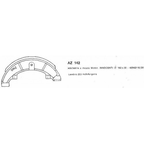 Ceppi freno motocarro Lambro AZ 142
