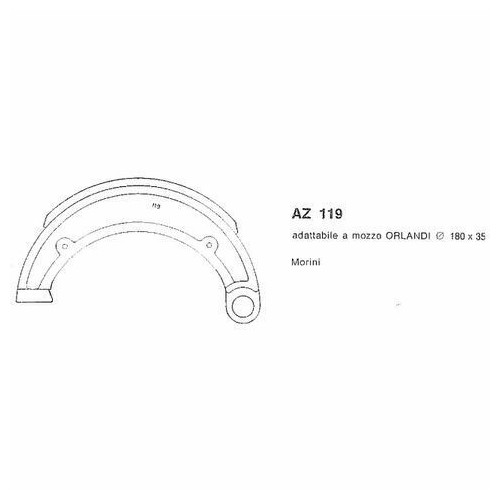 Coppia ceppi freno AZ 119 da 180 x 35