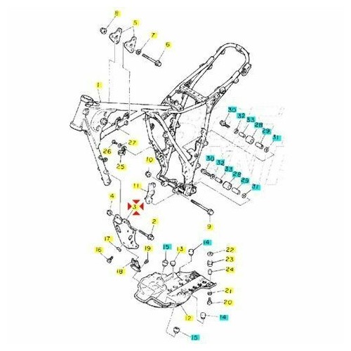 Supporto motore Yamaha XT e XTZ...