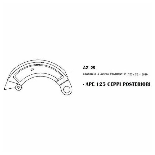 Ceppi freno Piaggio APE 125 AZ 25 da...