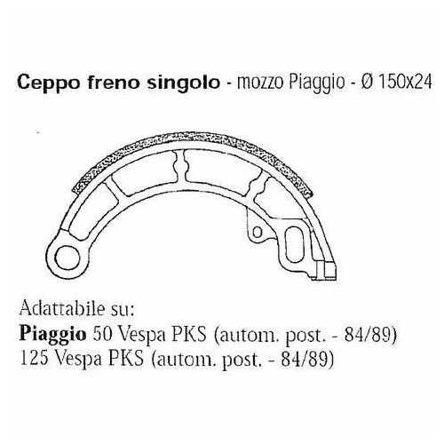 Ceppo freno posteriore Vespa PK XL e...