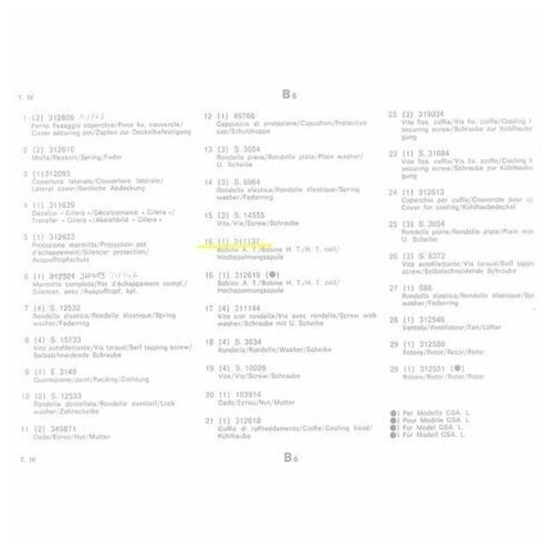 Bobina bassa tensione per Gilera GSA...