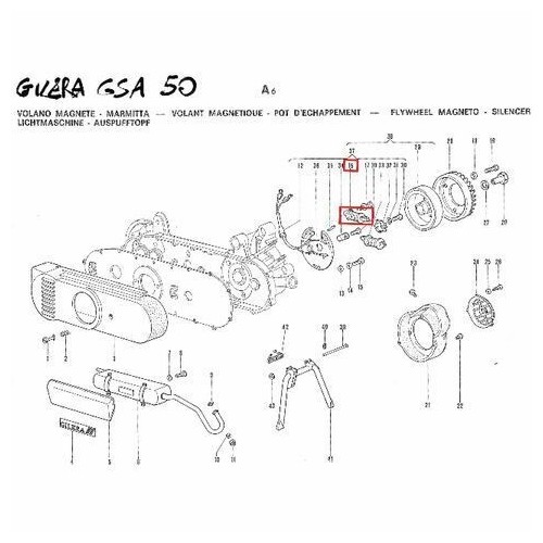 Bobina bassa tensione per Gilera GSA...