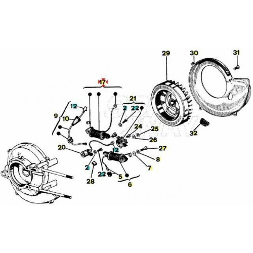 Bobina alimentazione Piaggio Ciao -...