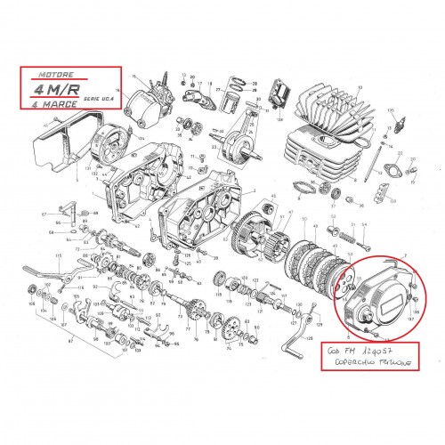 Carter frizione destro Franco Morini...